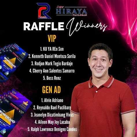 raymund romualdez|RAFFLE TICKETS for WONDERLAND RAVE .